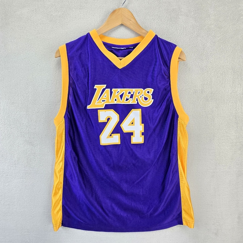 Vintage Los Angeles Lakers Kobe Bryant Jersey Medium Purple NBA Basketball  24